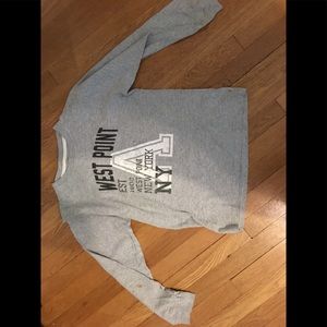 Boy’s West Point Gray Long Sleeve T Shirt